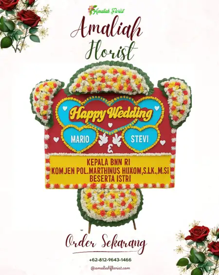 Papan Bunga Pernikahan Sudi